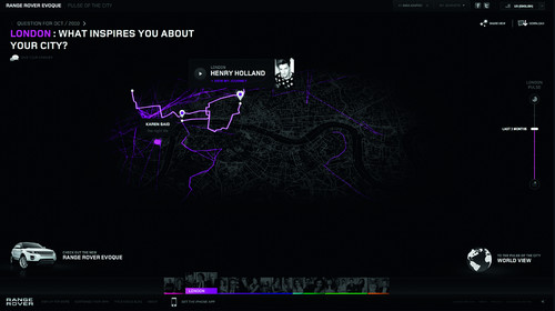 „Am Puls der Stadt“-Karte von London.