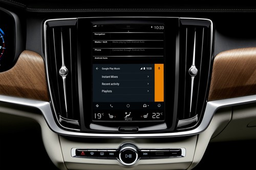 Android Auto mit Google Play Music im Volvo.