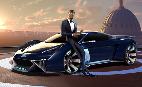 Audi designt Konzeptauto für Hollywood-Animationsfilm "Spies in Disguise". 