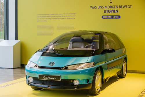 Automobile Utopien in der Autostadt: VW Futura (1989).