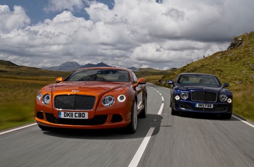 Bentley Continental GT (links) und Mulsanne,