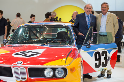 BMW Art Cars: Herve Poulain und Jochen Neerpasch(rechts).