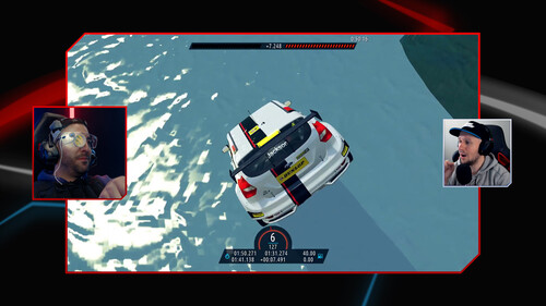 Das Fordzilla-Team testet im Computerspiel den „Trunkenheitsanzug“.