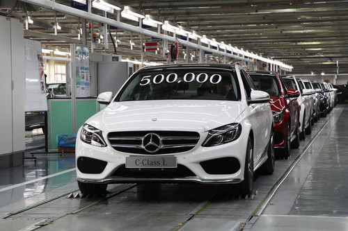 Der 500 000ste lokal produzierte Mercedes-Benz Pkw.