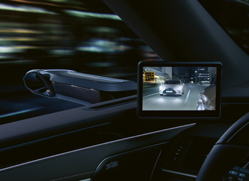 Digitaler Außenspiegel des Lexus ES.