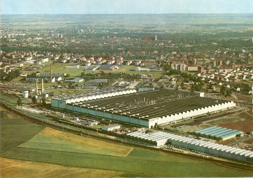 Eine Aufnahme des Auto-Union-Werks an der Ettinger Straße in Ingolstadt aus dem Jahr 1961.