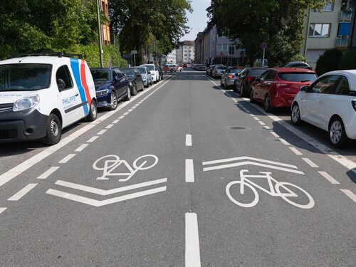 Fahrradstraße in Essen.