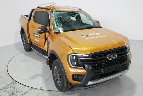 Ford Ranger im Euro-NCAP-Crashtest.