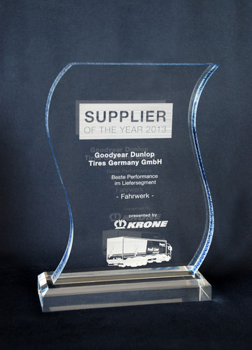 Goodyear Dunlop hat von Krone den „Supplier of the Year“-Award erhalten. 
