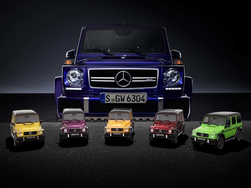 Limitierte Modellauto-Serie Mercedes-AMG G 63 „Crazy Colours“.