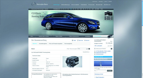 Mercedes-Benz bietet einen neuen Fahrzeugkonfigurator und eine neue AMG-Webseite.