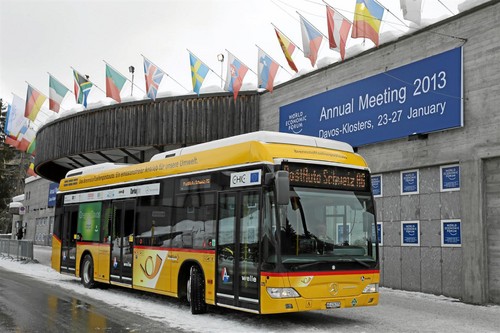 Mercedes-Benz Citaro Fuelcell-Hybridbus in Davos.