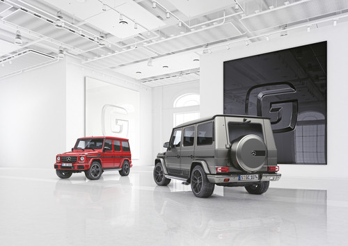 Mercedes-Benz G-Klasse Designo Manufaktur Edition (links) und Exclusive Edition.