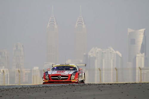 Mercedes-Benz SLS AMG GT3 vom Team Abu Dhabi Black Falcon.