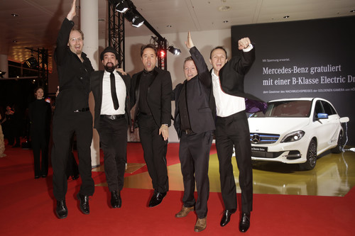 Mercedes-Benz unterstützte die „Goldene Kamera“: Schauspieler und Sänger Jan Josef Liefers (Mitte) mit seiner Band „Radio Doria“.