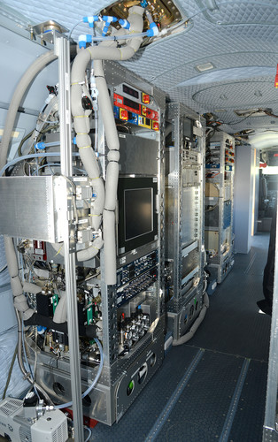 Messapparatur an Bord der Halo-Gulfstream der DLR.