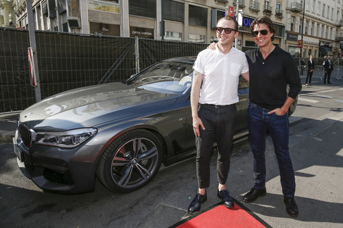 „Mission Impossible“ und BMW bei der Weltpremiere in Wien: Tom Cruise (rechts) und Simon Pegg.