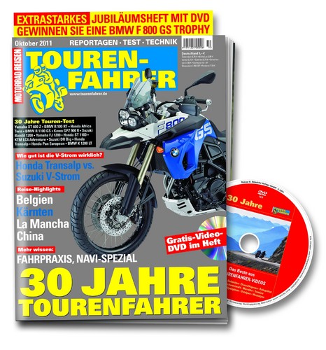 Oktober-Heft mit CD: 30 Jahre „Tourenfahrer“.