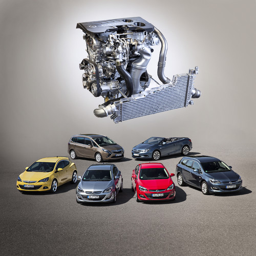 Opel bietet den neuen 1.6 SIDI Turbo zunächst im Astra, Cascada und Zafrira Tourer an.