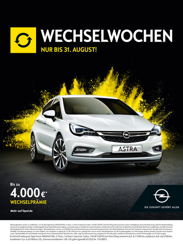 Opel-Werbekampagne &quot;Wechselwochen&quot;.