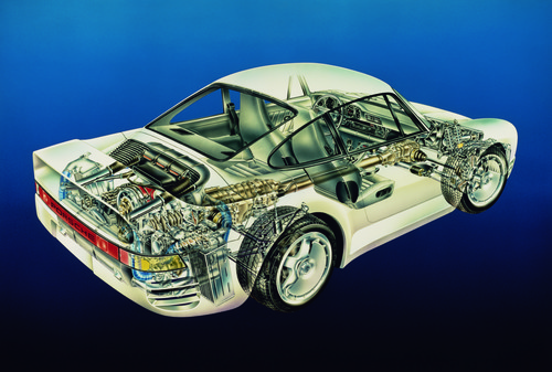 Porsche 959 (1985).