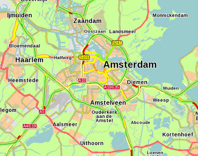 PTV auf der Intertraffic: Die PTV AG hat Life-Daten aus Amsterdam und Umgebung für die Präsentationen aufbereitet.
