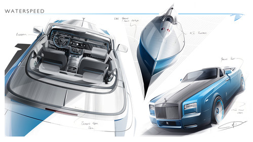 Rolls-Royce Phantom Drophead Coupé Bespoke Waterspeed Collection. 