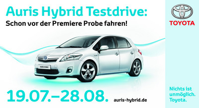 Toyota geht mit dem Auris Hybrid auf Sommertour.
