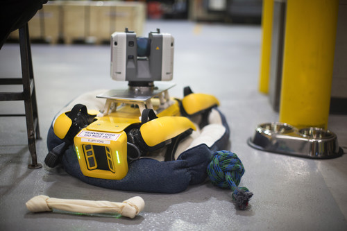 Vierbeiniger Roboter Boston &quot;Fluffy&quot; im Ford-Werk Dearborn (Michigan).