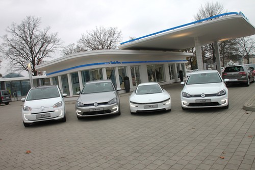 Volkswagen E-Up, Golf GTE, XL1 und E-Golf.