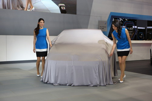 Volkswagen Twin-Up kurz vor der Enthüllung.