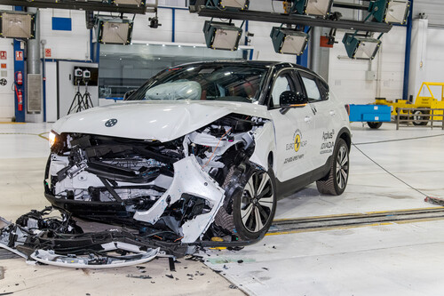 Volvo C40 Recharge im Euro-NCAP-Crashtest.