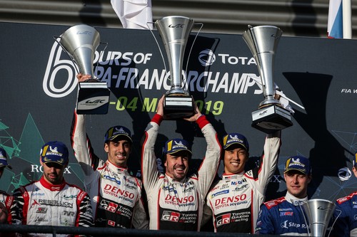 WEC 2019 in Spa-Francorchamps: Das siegreiche Toyota-Team.