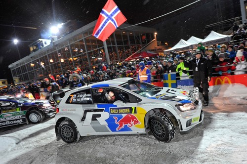 WRC Schweden Rallye 2013: Show in Karlstadt.