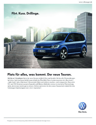 Volkswagen Touran Kampagne „Platz für alles was kommt“.