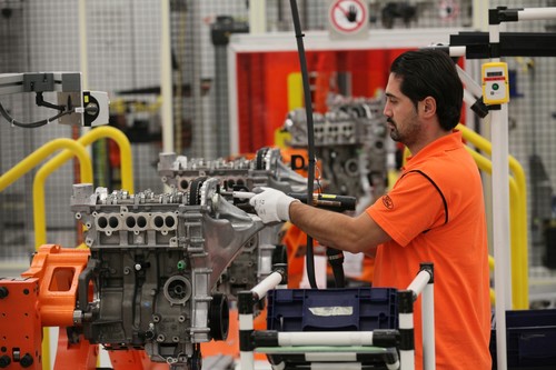 Produktion des 1,0-Liter-Ecoboost-Dreizylinder bei Ford.