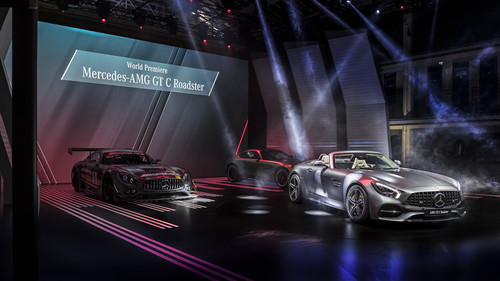 Autosalon Paris 2016: Mercedes-Benz Media Night mit Premiere des AMG GT C Roadster.