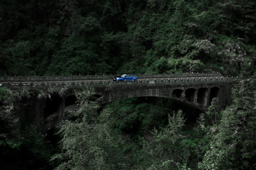 Range Rover Sport SVR bei seiner Rekordfahrt auf der Tianmen Road in China.