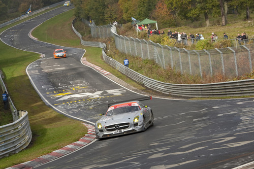Mercedes-Benz SLS AMG GT3 beim  9. VLN-Lauf auf dem Nürburgring.