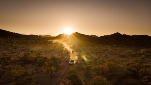 Land Rover Defender in Namibia.