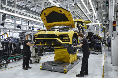 Produktion des Lamborghini Urus.