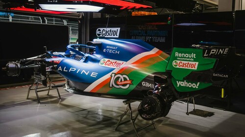 Castrol und Renault-Alpine feierten ihr 100. gemeinsames Formel-1-Rennen mit einer Sonderlackierung auf dem A521.