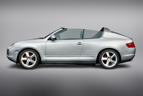 Porsche baute für ein Cabrio auf Basis der ersten Cayenne-Generation von 2002 ein Funktionsmodell.