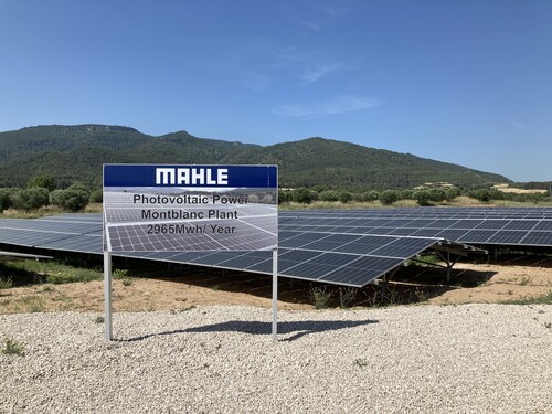 Photovoltaik-Anlage im spanischen Mahle-Werk Montblanc.