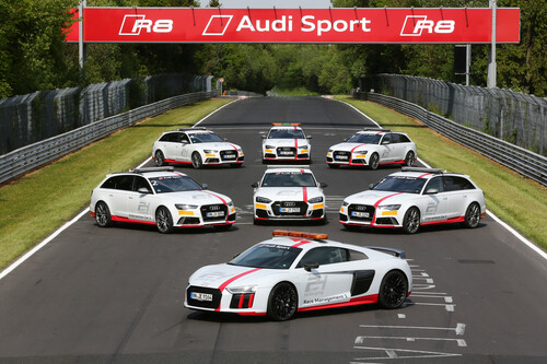 Official Cars von Audi Sport bei den 24h Nürburgring 2017.