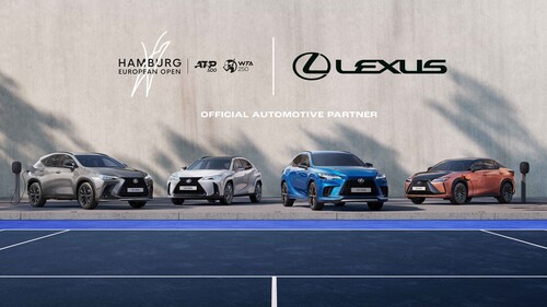 Lexus unterstützt als Automobilpartner der ATP-Tour die Hamburg European Open 2023 mit seiner Fahrzeugflotte.