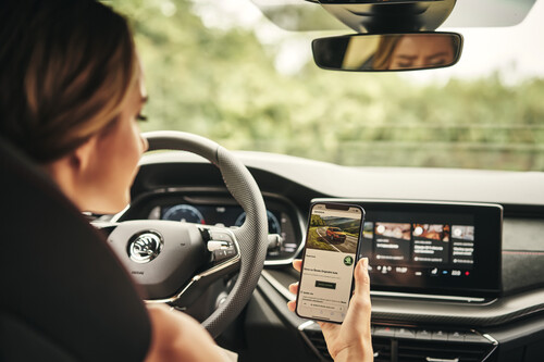 Skoda In-Car-App ‚Angebote‘. 
