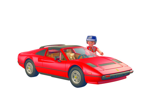 Magnum und sein Ferrari 308 GTS Quattrovalvole von Playmobil.