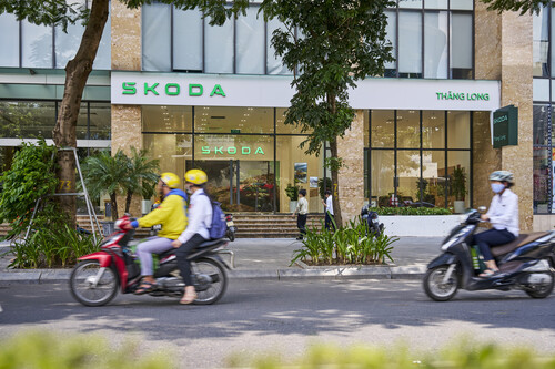 Skoda-Autohaus in Vietnam.