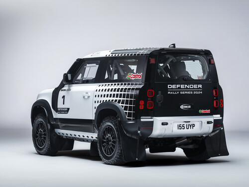 Wettbewerbsfahrzeug der „Defender Rally Series“.